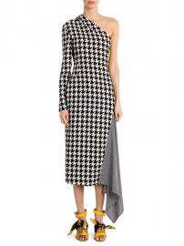 Houndstooth One-Shoulder Dress at Saks Fifth Avenue